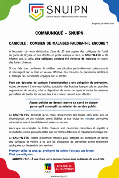 Canicule communoqué